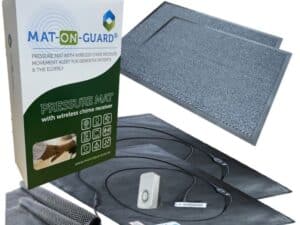 Floor Sensor Pressure Mat Alarm IP200DCM with Wireless PLUG-IN RECEIVER and Cover Mats - DOUBLE EXIT