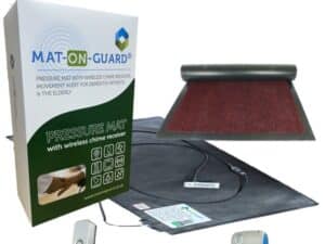 Floor Sensor Pressure Mat Alert IP300CM with Wireless PLUG-IN & PORTABLE RECEIVERS and Cover Mat - SINGLE EXIT